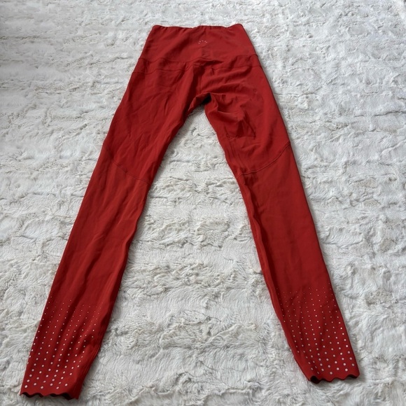 Varley Women's Size XS Orange Scalloped Hem Wesley Leggings - Picture 6 of 6